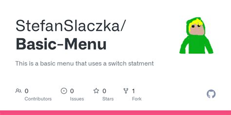 Basic Menu Example 的图像结果