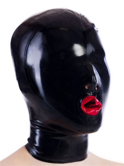 Latex Hood With Condom, Without Eye Openings - Fashion Latex Clothing UK