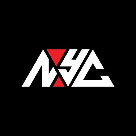 NYC triangle letter logo design with triangle shape. NYC triangle logo ...