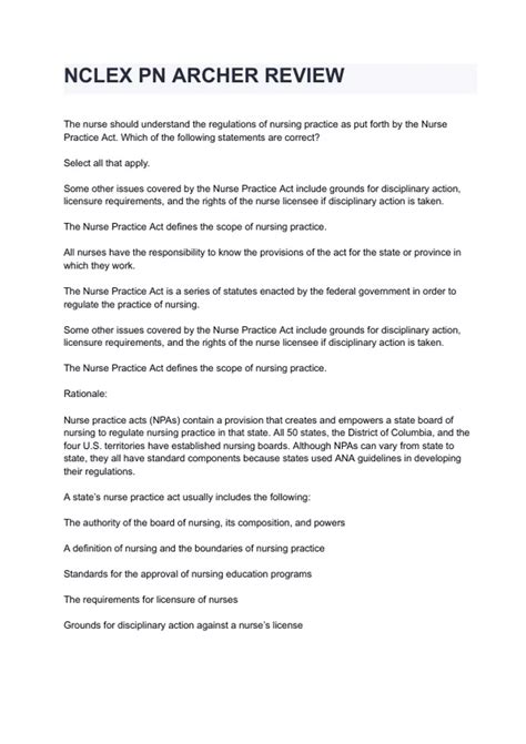 NCLEX PN ARCHER REVIEW EXAM 2024/2025 QUESTIONS WITH COMPLETED ...