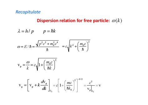 Lecture 7 - Summary introduction to quantum mechanics ...