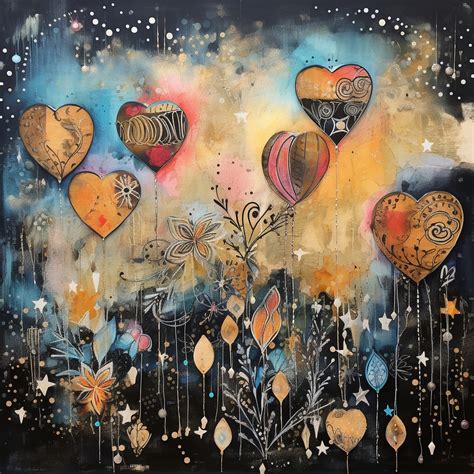 Valentine Balloon Mixed Media Art Free Stock Photo - Public Domain Pictures