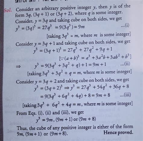 use division algorithm to show that the cube of any positive integer is ...