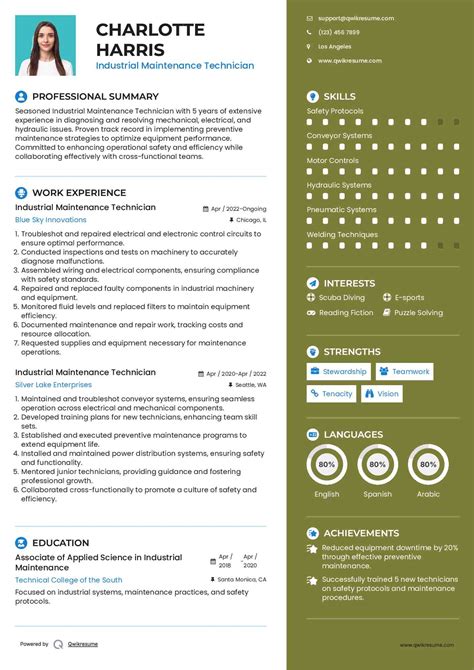 10+ Industrial Maintenance Technician Resume Samples & Templates for 2025