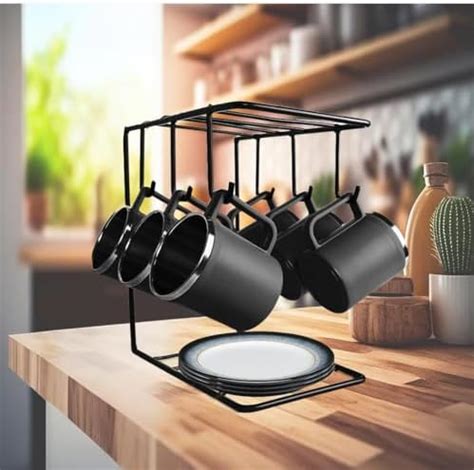 Indian Decor 38546 Large Coffee Mug Holder Stand Countertop for 14 Mugs ...