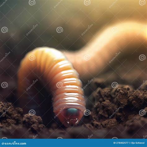 Common Earthworm Illustration Against White Background Royalty-Free ...