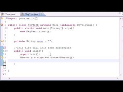Java Game Development - 28 - Intro to Keyboard Input Video Lecture ...