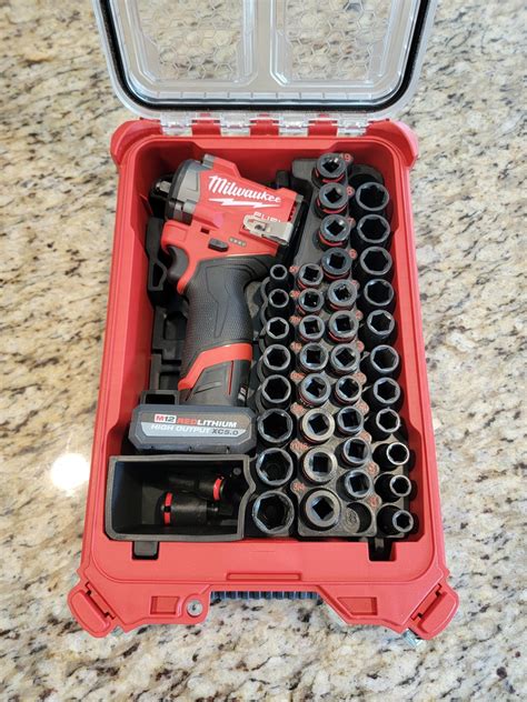 Milwaukee M12 3/8 Stubby Impact Driver & Socket (gen 2 and 3) Insert for Milwaukee Packout ...