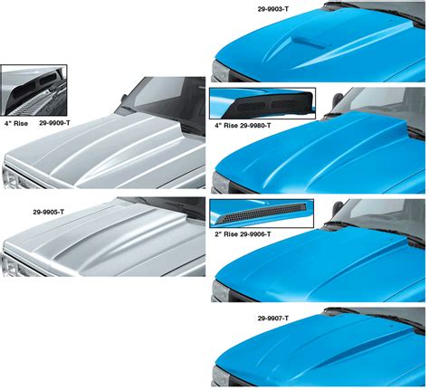 Steel Cowl Induction Hoods for 1982-2004 Chevy S10, Blazer and GMC ...