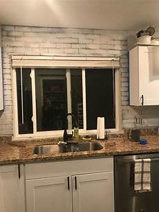 Faux White Brick Backsplash by How To Make Diy Faux Brick Backsplash Hometalk Faux White Brick Backsplash