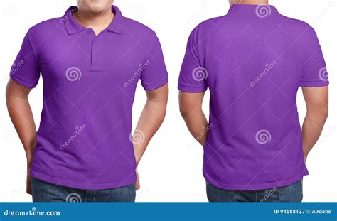 Purple Polo Shirt Design Template Stock Image - Image of polo, closeup ...