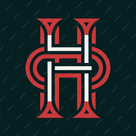 Letter H line art logo design vector art and illustration | Premium AI-generated vector
