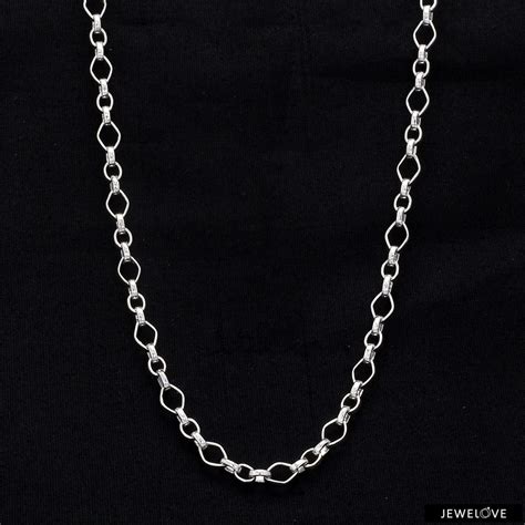 Jewelove™ Chains Platinum Links Chain for Men JL PT CH 1174