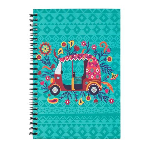 Chumbak Indian Rickshaw Journal Notebook - 90 GSM Paper, Spiral, Bound ...