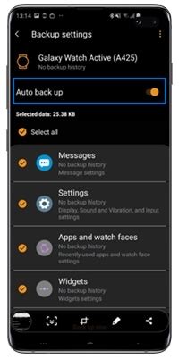 Galaxy Watch Active: How to back up or sync stored data? | Samsung India