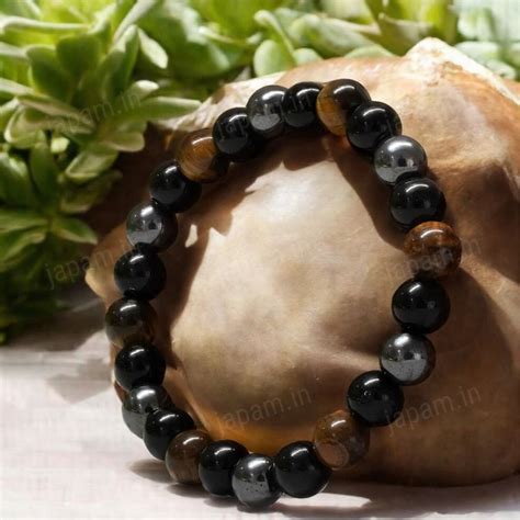 Triple Protection Band with Tiger Eye, Black Obsidian & Hematite Beads ...