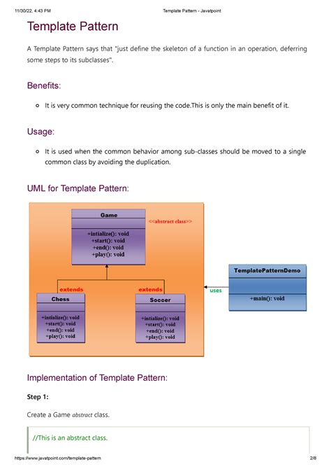16. Template Pattern - Javatpoint - Template Pattern A Template Pattern ...