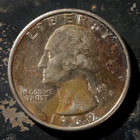 Messed Up Money - Fine Art Coin Photography - Quarter - Heads 1988 - 1998