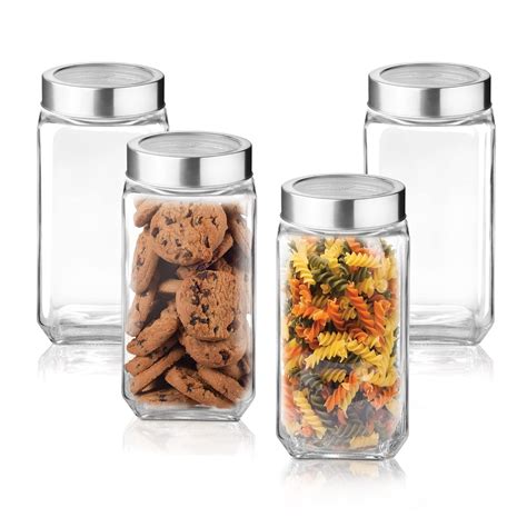 Buy Treo By Milton Cube Storage Glass Jar, Set of 4, 1000 ml Each ...