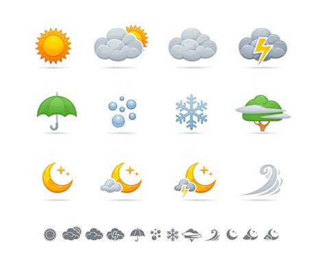 Weather icons set | Premium Vector