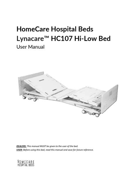 Homecare Hospital Beds Manuals & User Guides - Manuals+