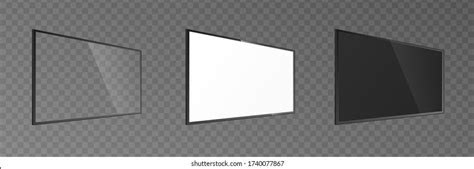 Wall Mount Tv Screen Panel Mockup Stock Vector (Royalty Free) 1740077867