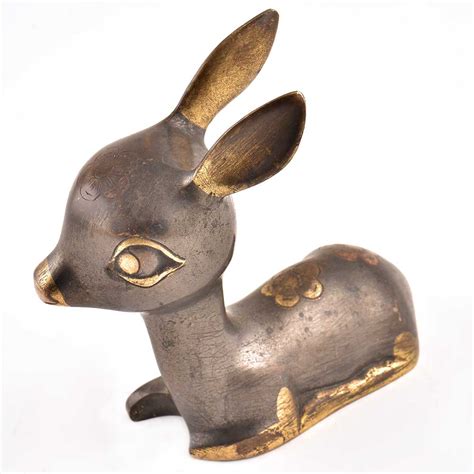 Brass Baby Doe With Big Eyes Figurine Statue