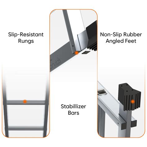BIGAPPLE 12 Feet (12 Step) Portable & Compact Folding Aluminium Multip ...