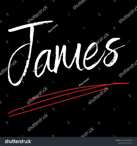 James Name Cursive