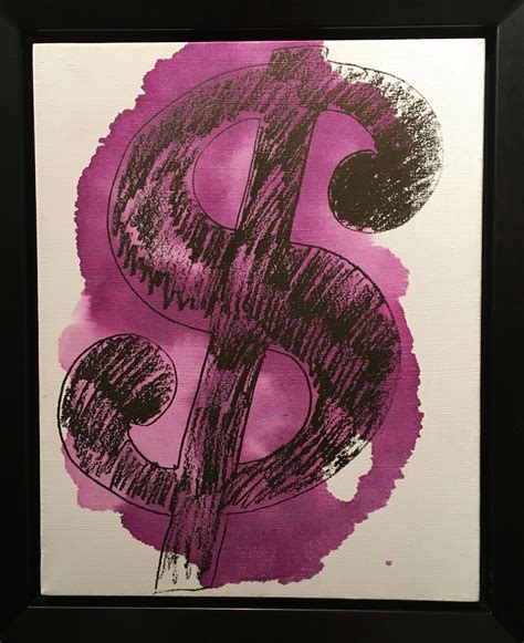 Purple and Black Dollar Sign Drawing