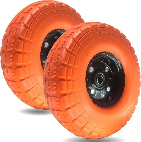 Pneu et roue libre de 4.10/3.50-4, roue solide de 25,4 cm avec ...