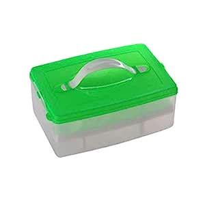 Sai Enterprise Plastic Double Layer 24 Egg Storage Box Organiser ...