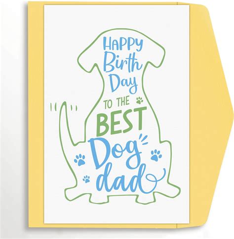 Amazon.com : Emily gift Funny Dog Dad Birthday Card - Fathers Day Card ...