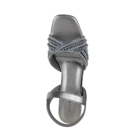 Buy Mochi Women Gun-Metal Party Sandals Online | SKU: 35-1764-29-36 ...