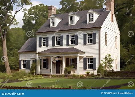Colonial Dutch Style House (Generative AI) Stock Illustration ...