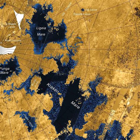 Lakes On Titan Cassini