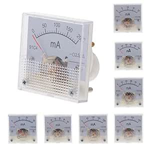 MERISHOPP DC Ammeter Analog Panel Meter Amp Meter Current Gauge Pointer ...