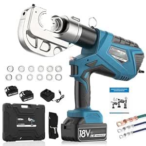 Buy VENEKETY Electric Hydraulic Crimping Tool, 12Ton 6AWG-800MCM ...