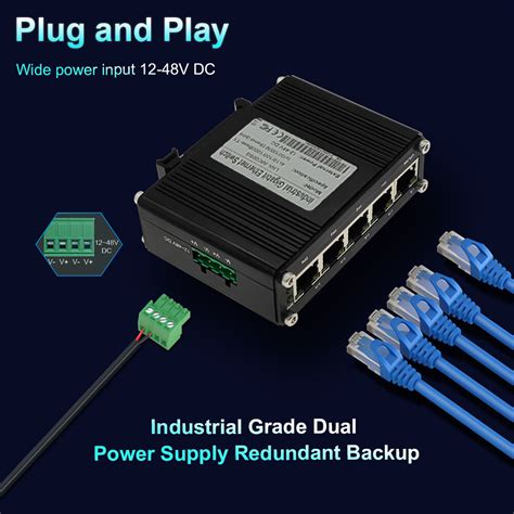 Mini Industrial 5 Port (PoE) Ethernet Switch | Ubuy India