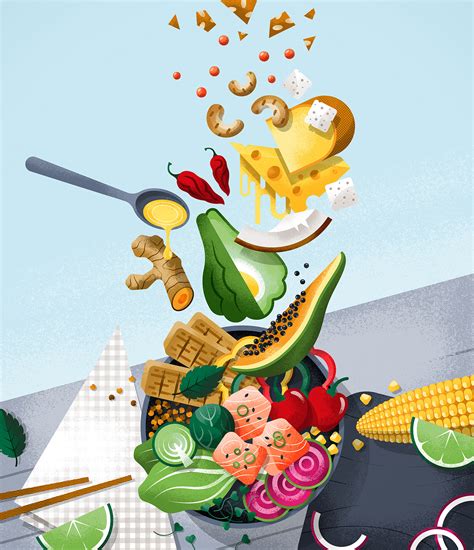 Food Fanatics, editorial illustration & infographics :: Behance