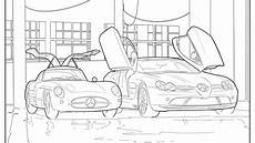 Car Garage Coloring Page : Garage Coloring Page / Ferrari cars outline
