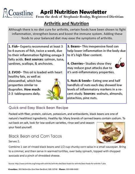 Nutrition Newsletters - Coastline