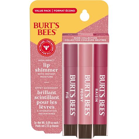 Amazon.com: Burt's Bees Lip Shimmer Nude Collection, Tinted Lip Balm Stick, Moisturizing for All ...