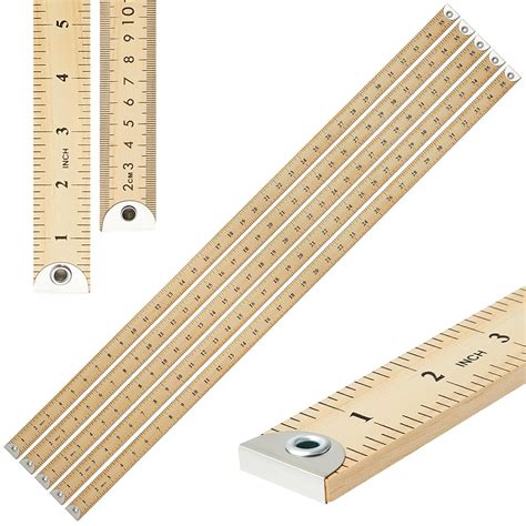 36 Inches Natural Wood Yard Stick Ruler Wooden Yardstick with Hang Hole ...