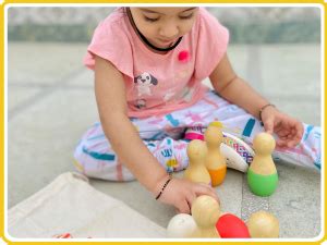 Buy shumee Mini Wooden Bowling Set for Kids 2+ Years | Multicolor | 100 ...