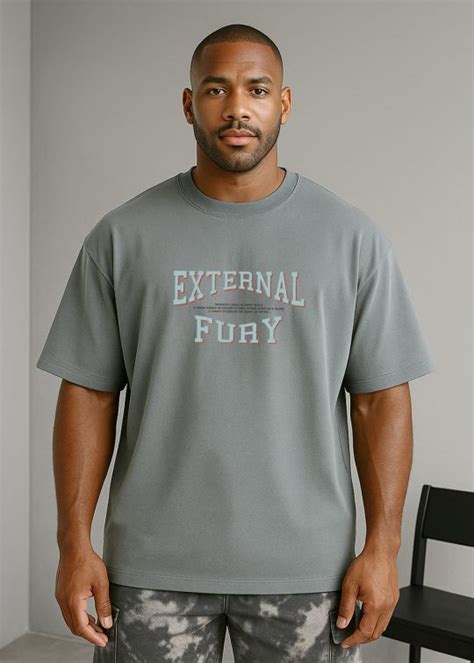 Sword Dragon Premium Ultimate Grey Oversized T-shirt For Men – Kwabey