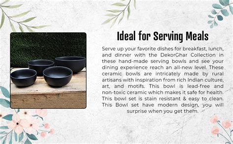Buy DekorGhar Pure Ceramic Mixing Bowls, Serving Bowl Set, Ceramic ...