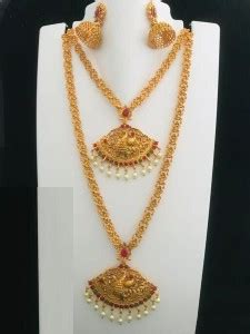 RADHA KRISHNA SALES Alloy Gold-plated Gold Jewellery Set Price in India ...