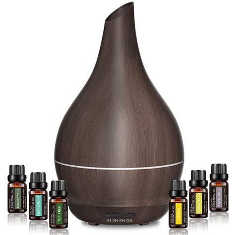 Essential Oil Diffuser with oils, Lidlife 300-400ml Upgraded ...