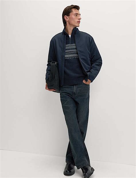 Buy Striped Half Zip Soft Jumper at Marks & Spencer